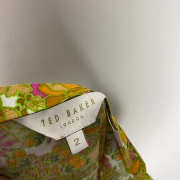 Ted Baker Odissa Floral Asymmetric Midi Skirt Womens 2 - Picture 7 of 9